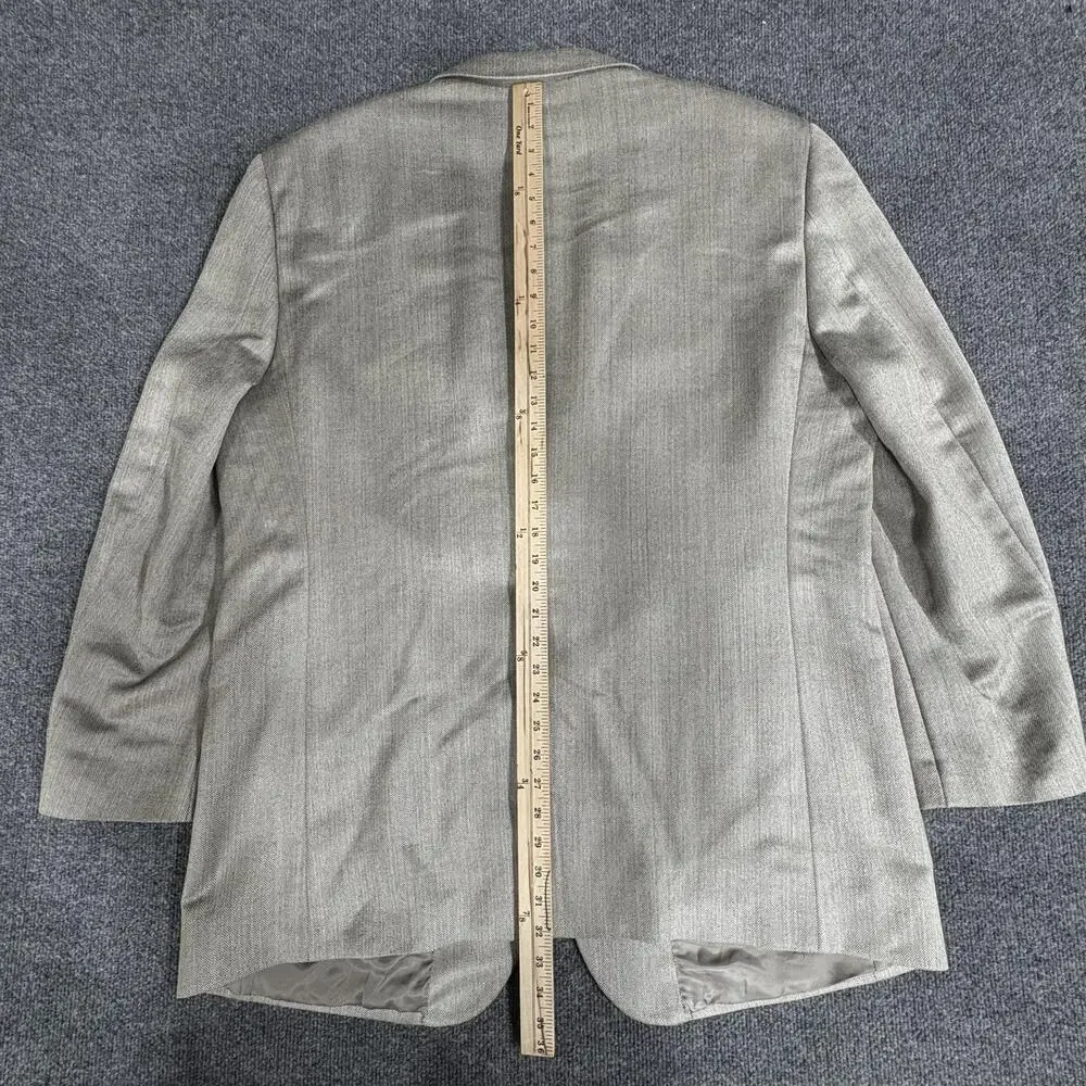 Jos A Bank Signature Blazer Mens 48L Gray Silk Camelhair Herringbone